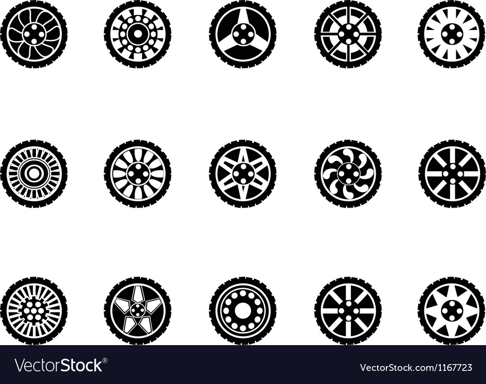 Tire icons set