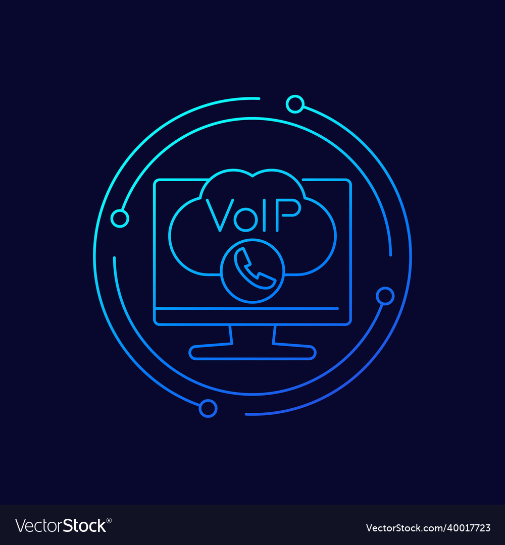 Voip call line icon