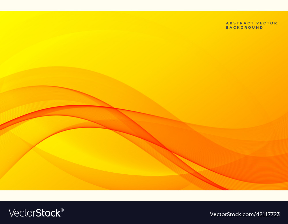 Yellow abstract gradient background with wave