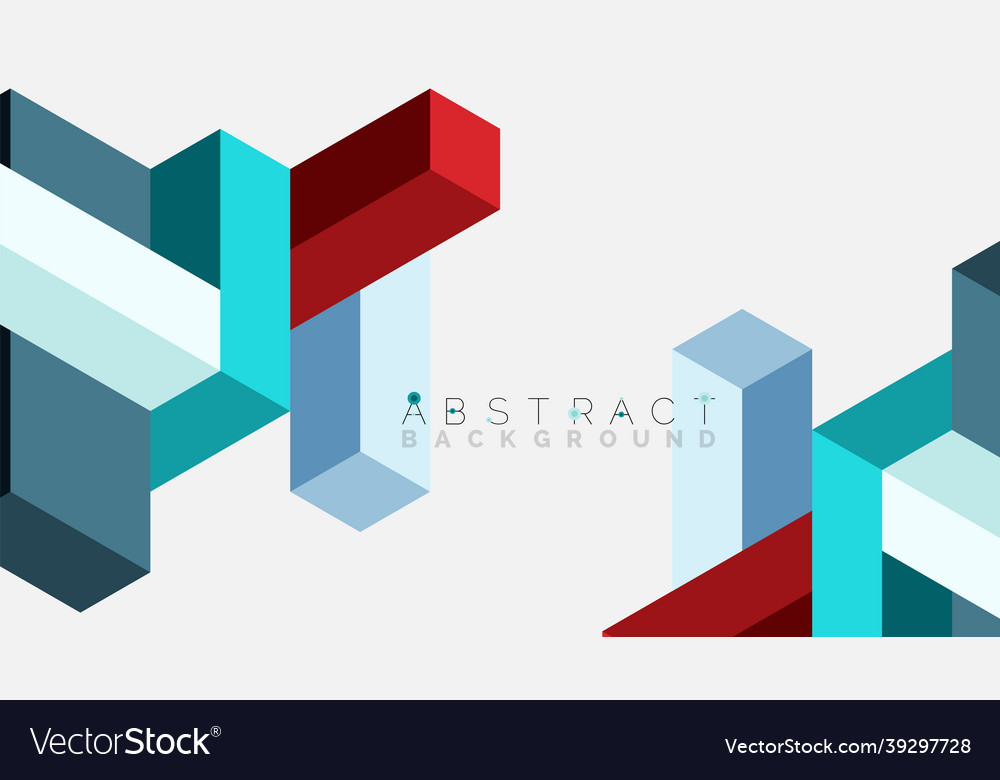 Abstract background 3d cubes cubic elements vector image Abstract background 3d cubes cubic elements