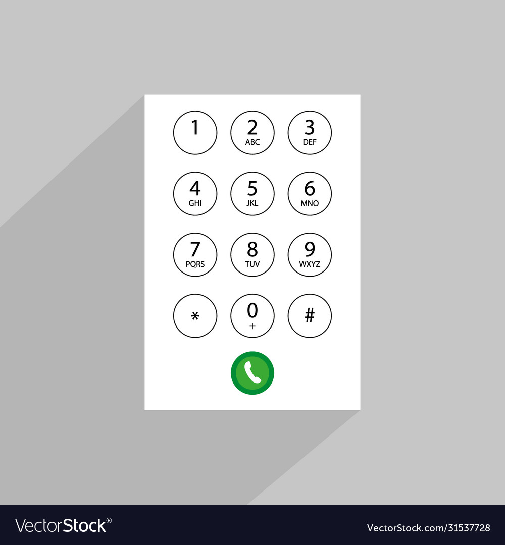 Abstract flat user interface keypad vector image Abstract flat user interface keypad
