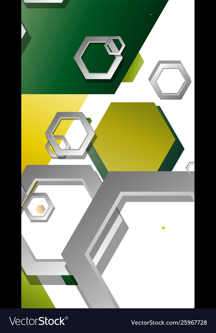 Abstract geometric background with hexagons vector image Abstract geometric background with hexagons