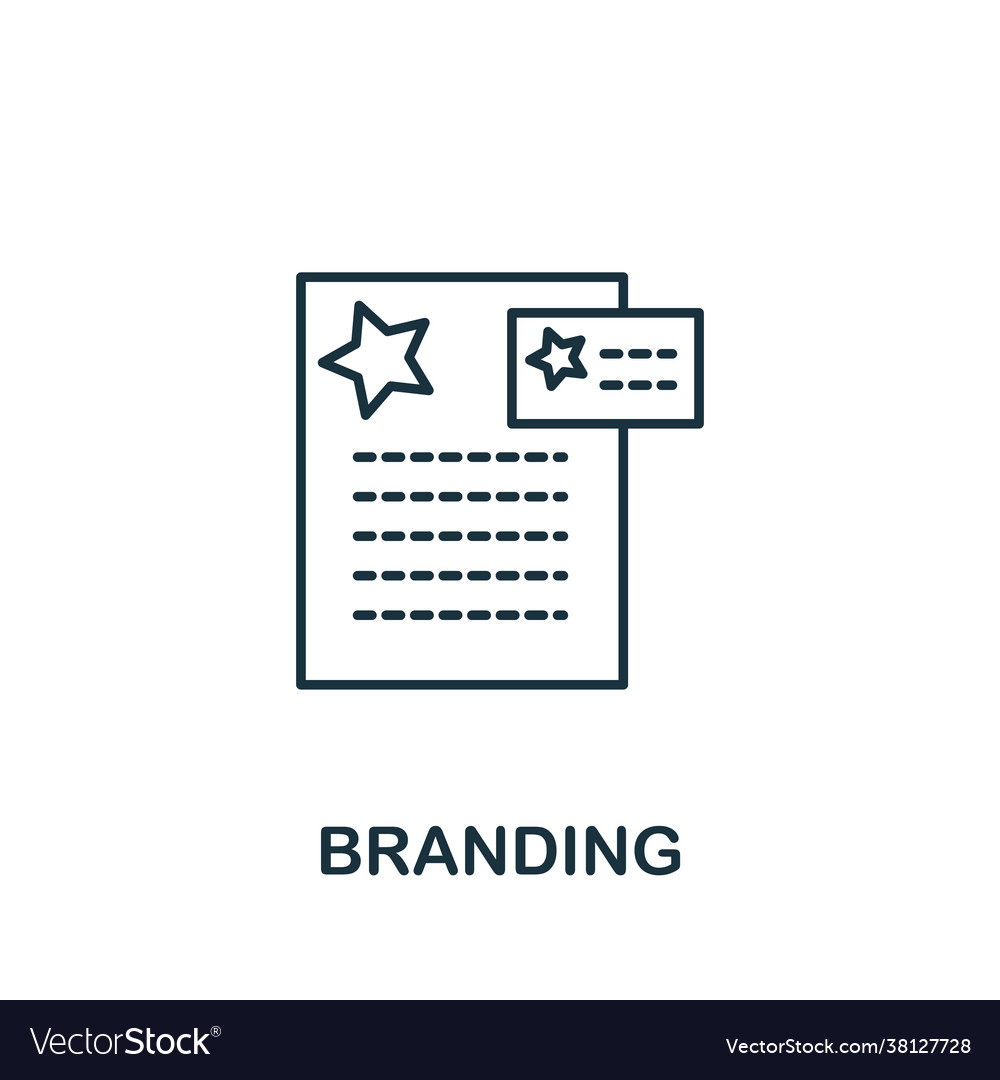 Branding icon simple line element symbol