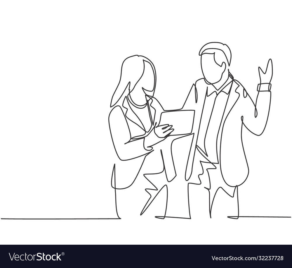 Business growth discussion concept single Vector Image