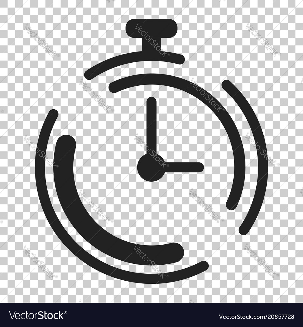 Clock timer icon in flat style time alarm on Vector Image