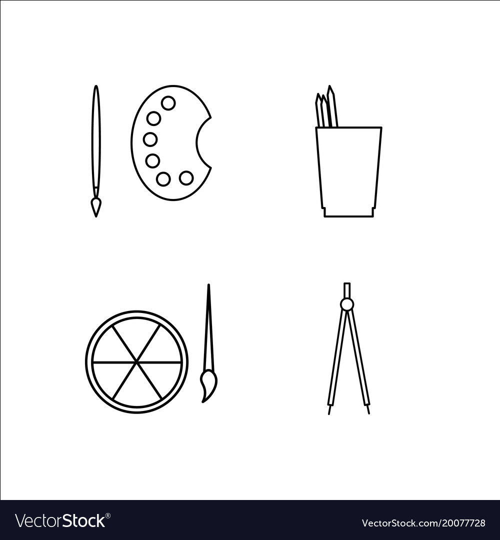 Design and studio simple linear icon setsimple