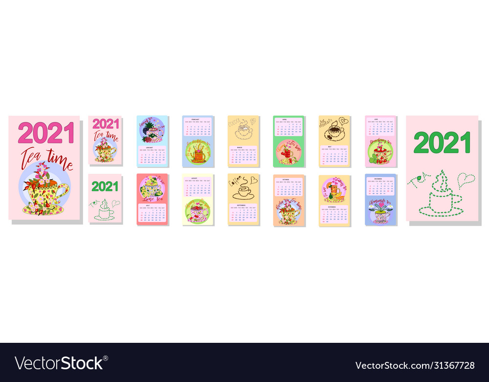 Drinks calendar with seasonal dessert drawings