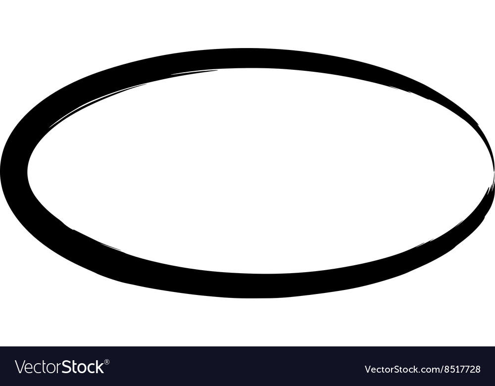 Grunge frame oval shape Royalty Free Vector Image