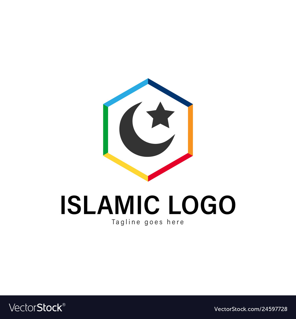 Islamic logo template design Royalty Free Vector Image