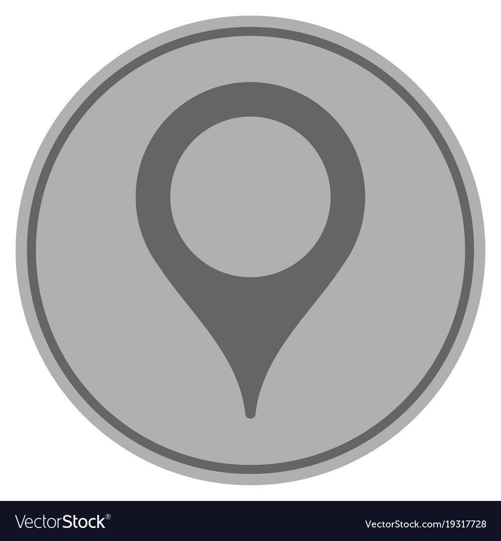 Map pointer silver coin