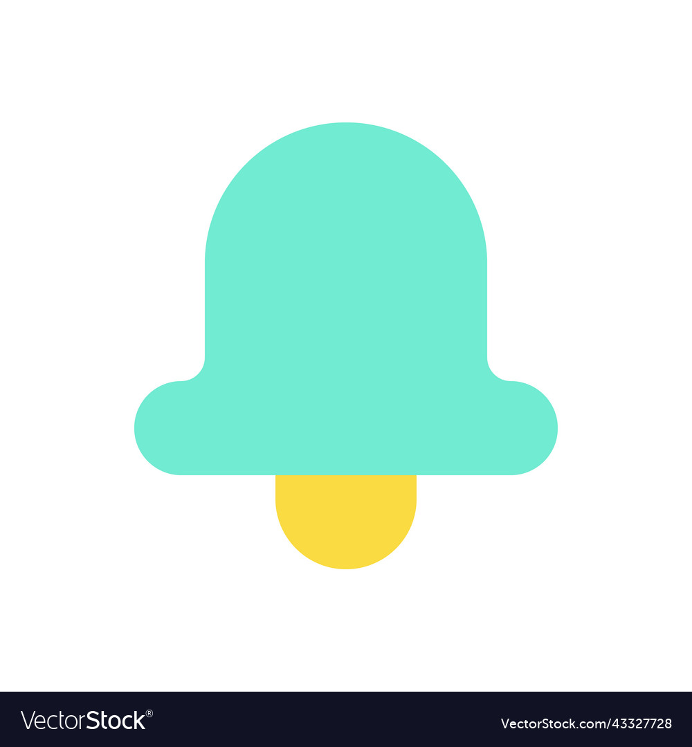 Notifications flat color ui icon Vector Image Notifications flat color ui icon