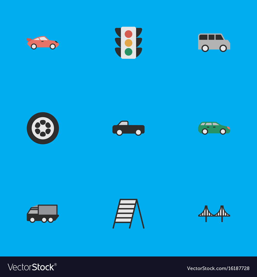 Set of simple traffic icons