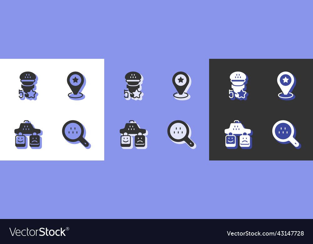 Set search taxi service rating and location Vector Image Set search taxi service rating and location