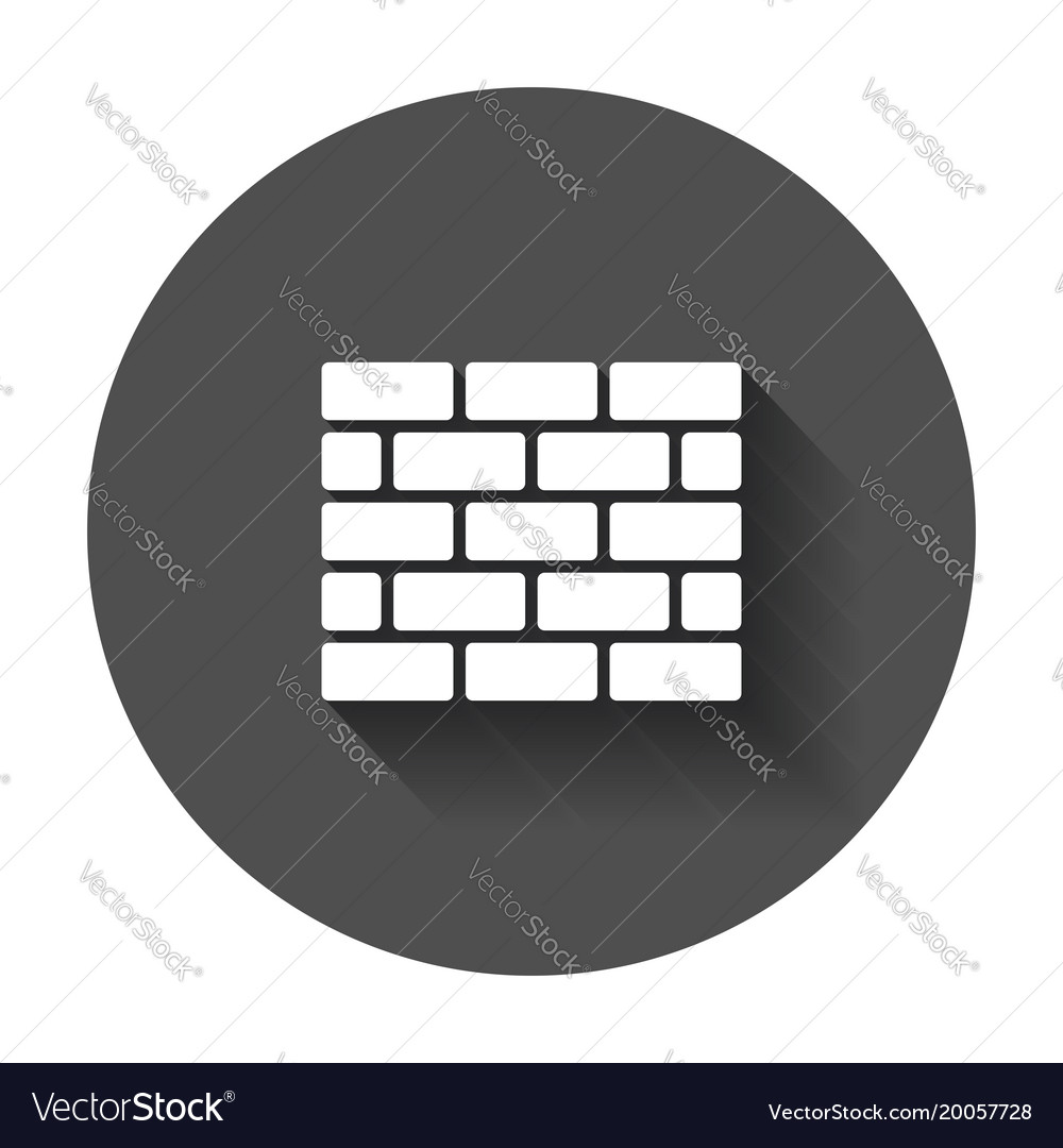 Wall brick icon in flat style symbol