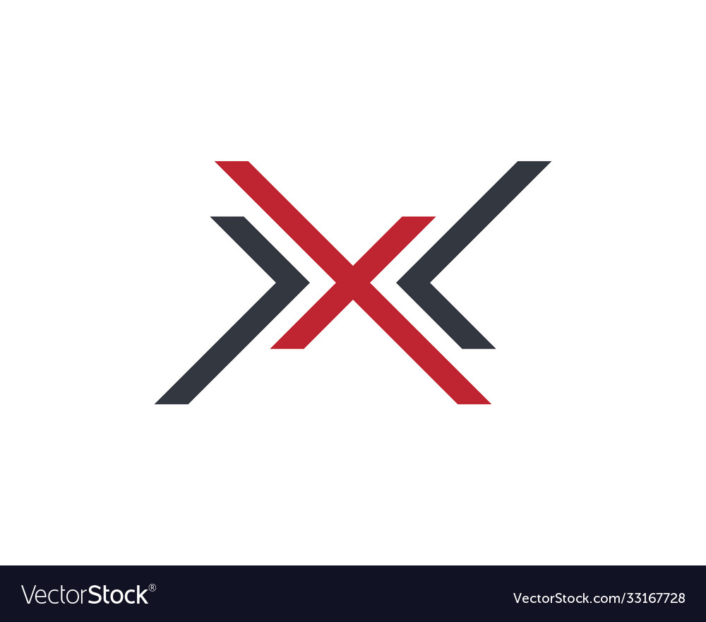 X letter logo template icon vector image X letter logo template icon