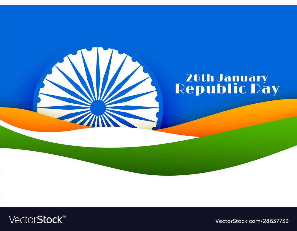 26th january happy republic day india concept Vector Image