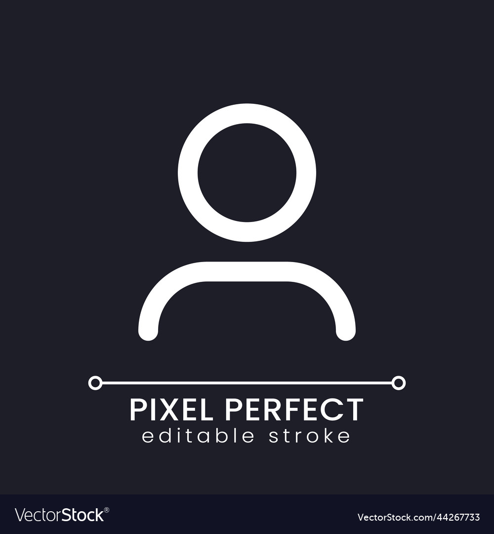 Account avatar pixel perfect white linear ui icon