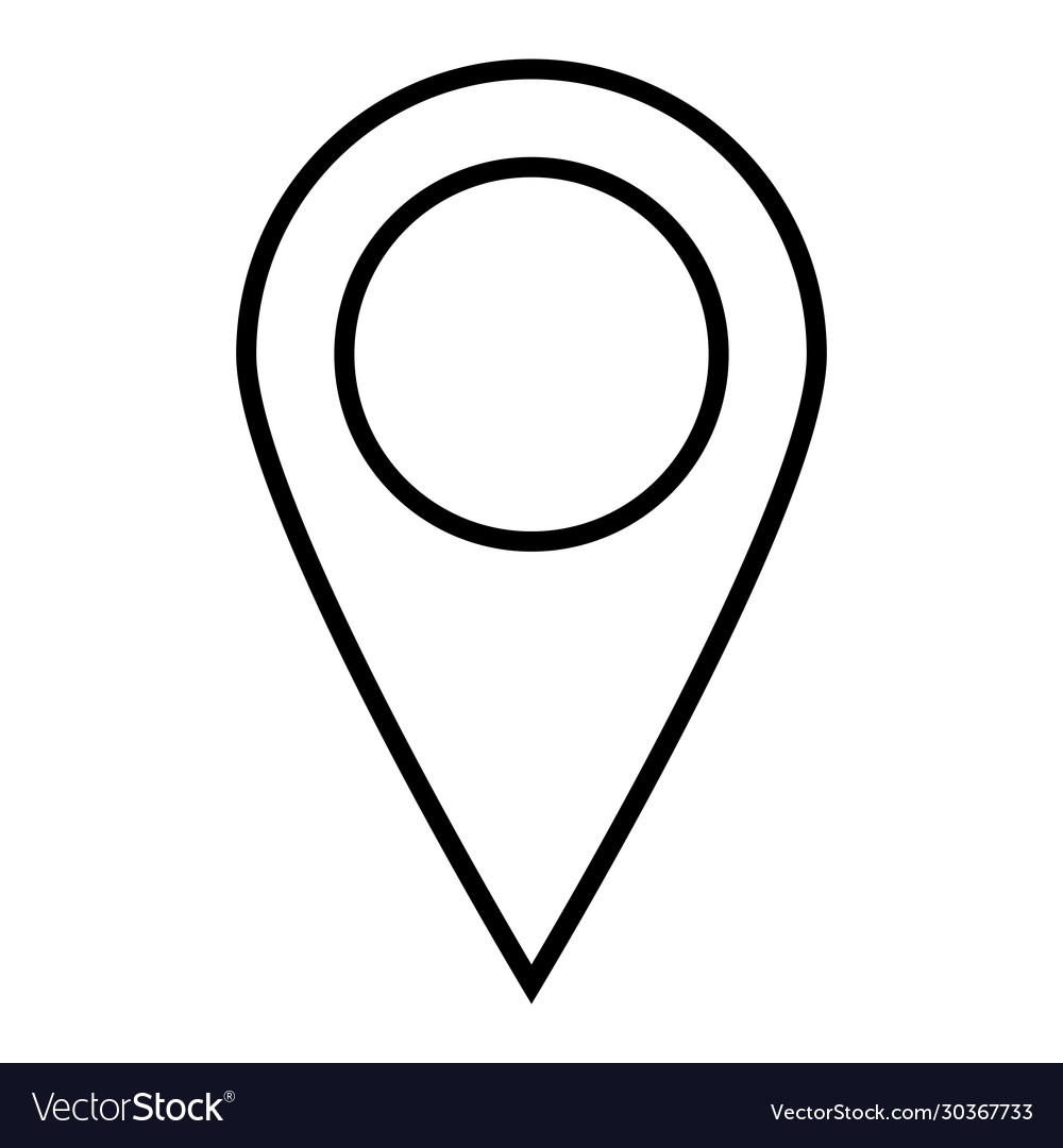 Black Map Pointer Icon