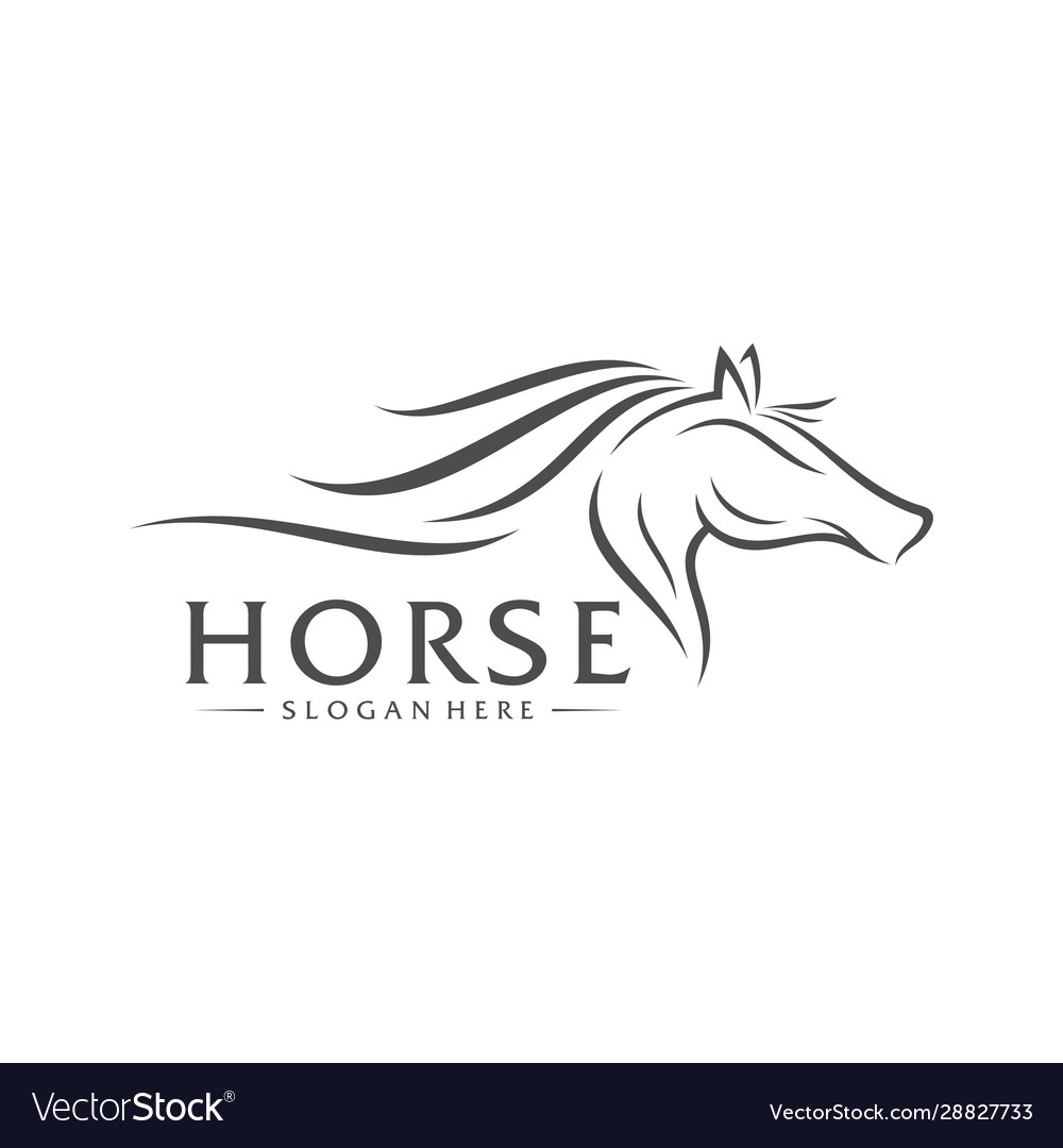 Fast Horse Logo Design Creative Template Vector Image