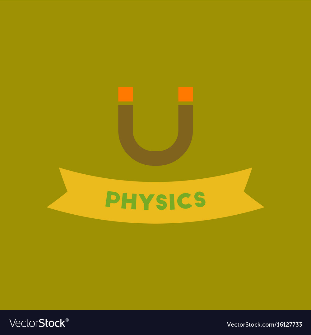 Flat icon on background physics lesson