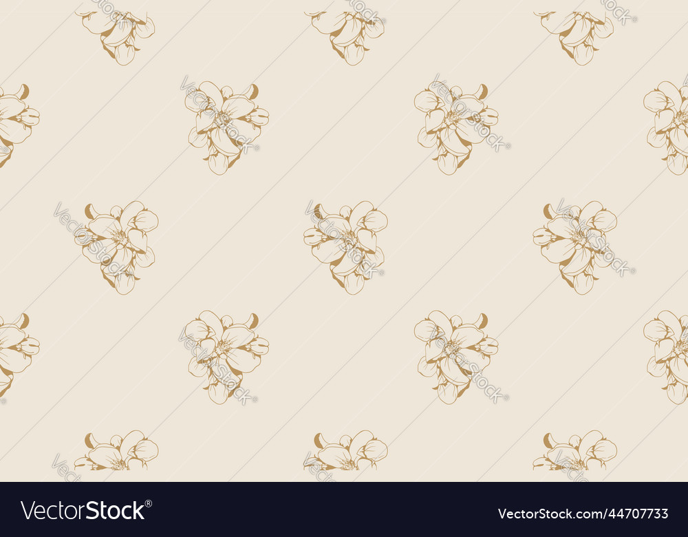 Floral seamless pattern design for fabric vector image Floral seamless pattern design for fabric
