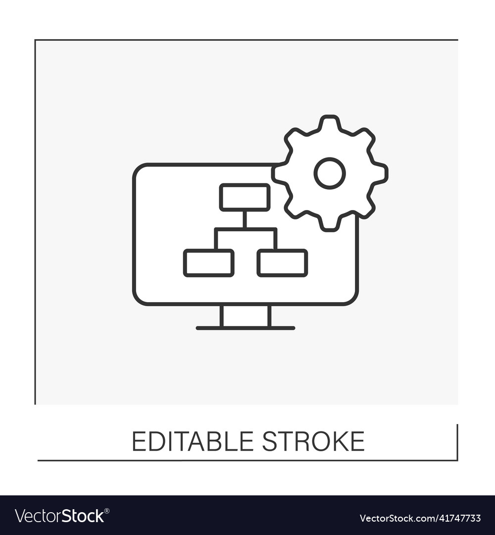 Programmer line icon vector image Programmer line icon