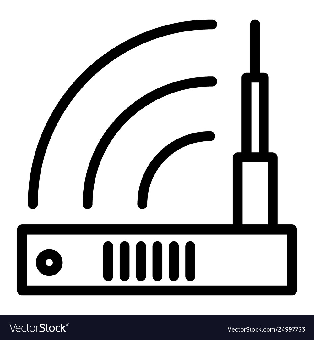 Router line icon wifi