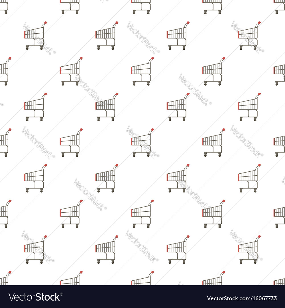 Shopping cart pattern Royalty Free Vector Image