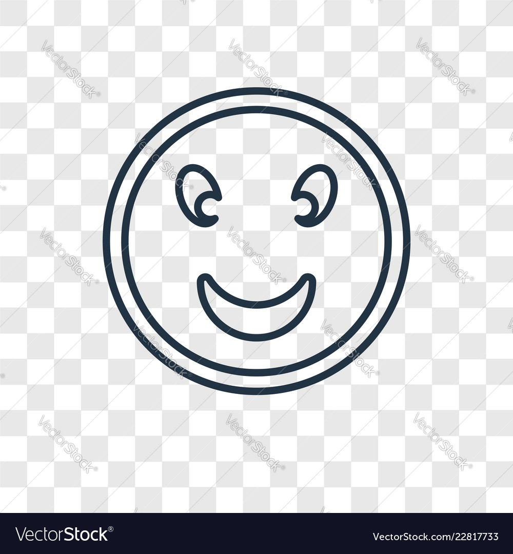 Smiling face concept linear icon isolated vector image Smiling face concept linear icon isolated