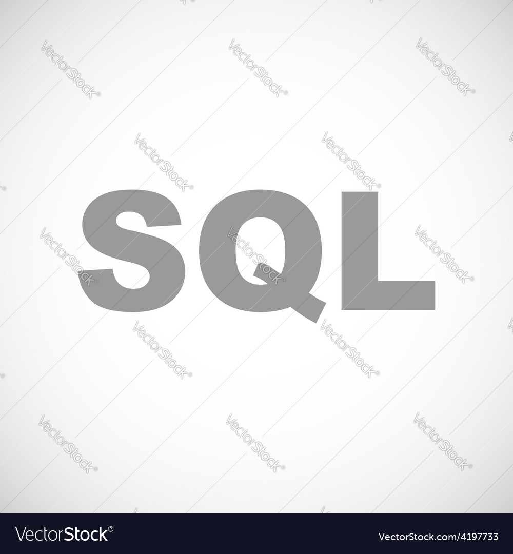 Sql black icon Royalty Free Vector Image - VectorStock