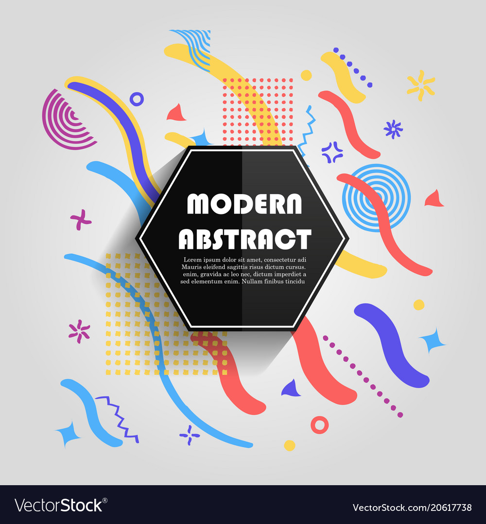 Abstract colorful geometric pattern design vector image Abstract colorful geometric pattern design