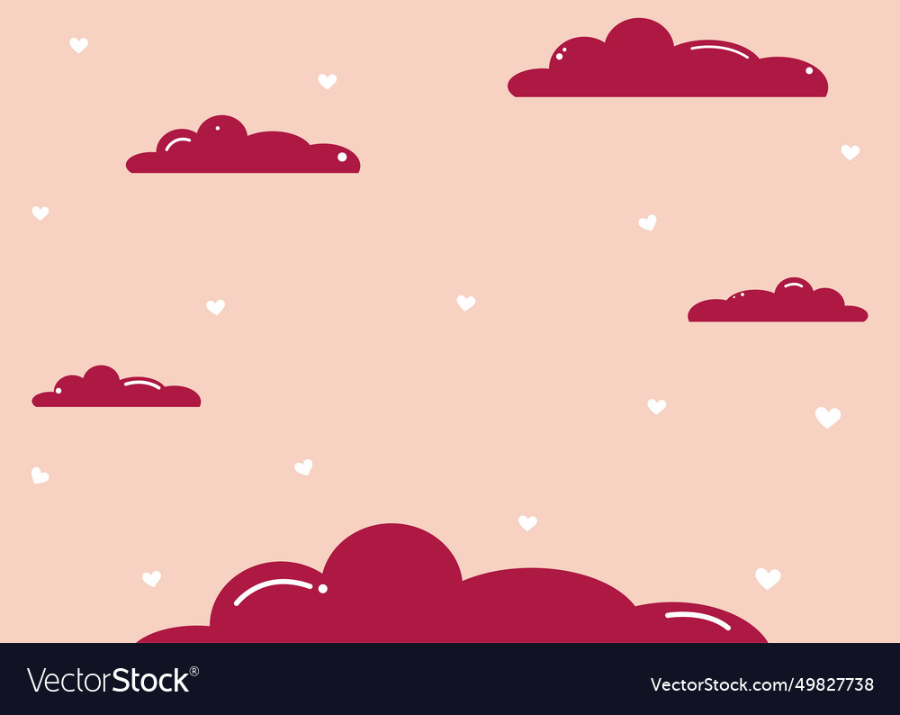 Abstract pink background with clouds vector image Abstract pink background with clouds
