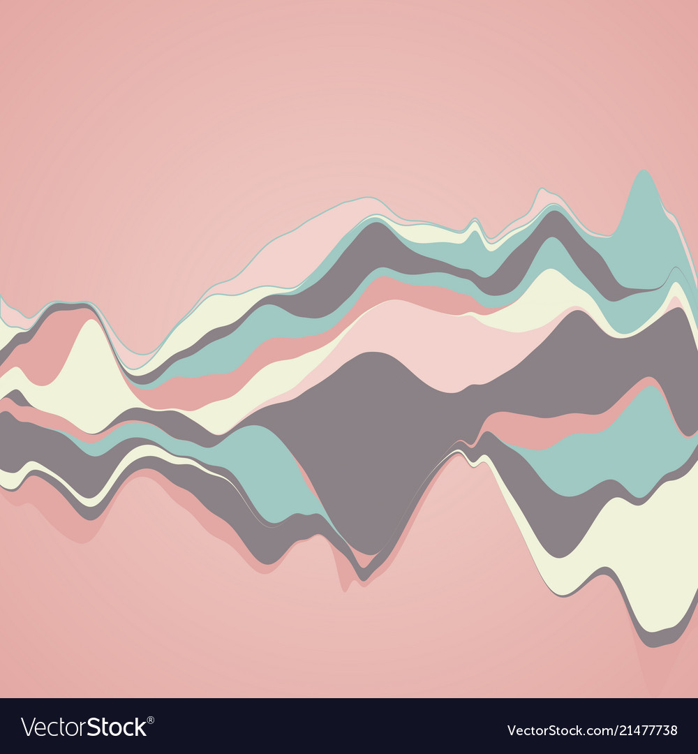 Big data visualization streamgraph futuristic vector image Big data visualization streamgraph futuristic