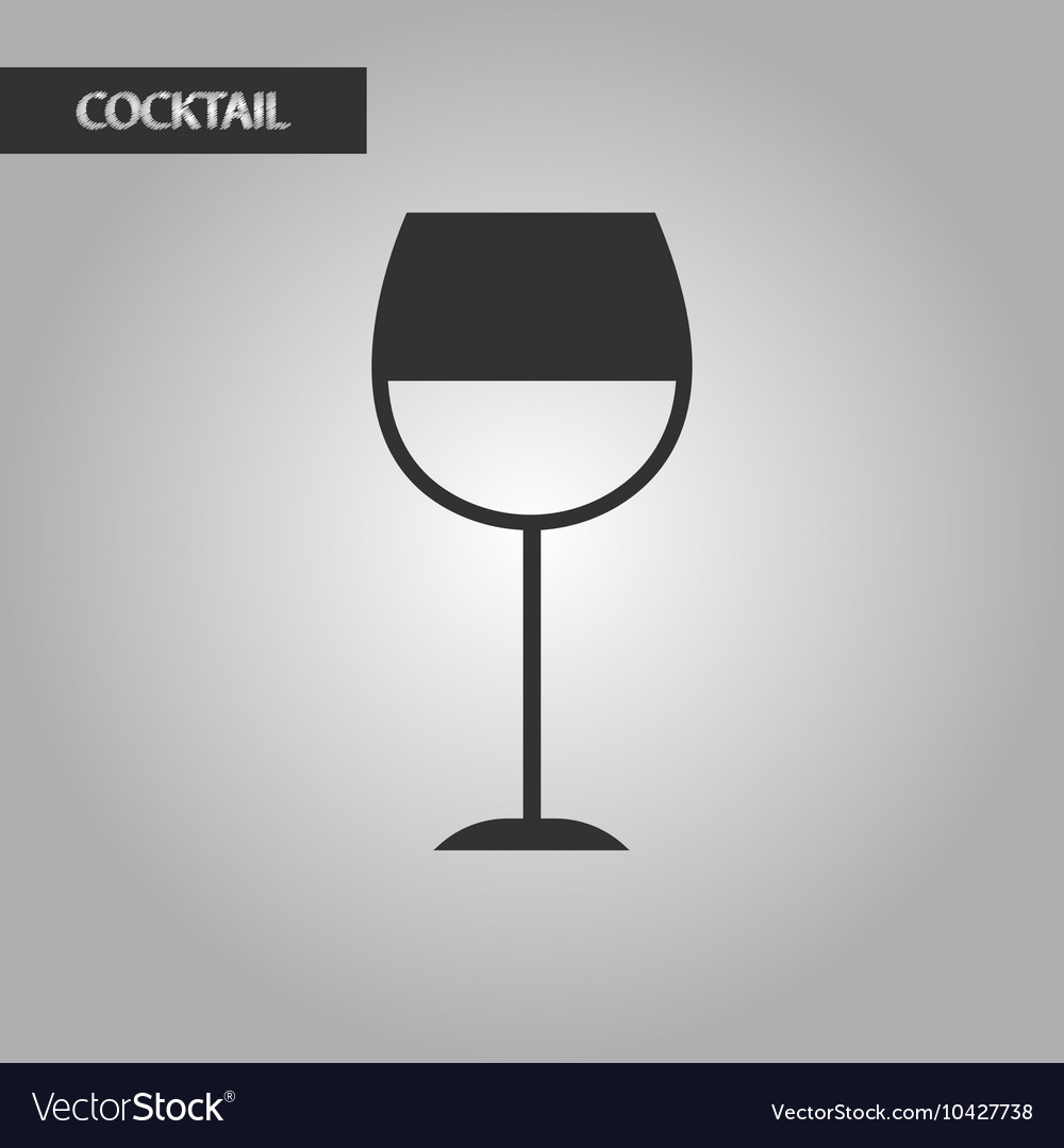 Black and white style glass wine