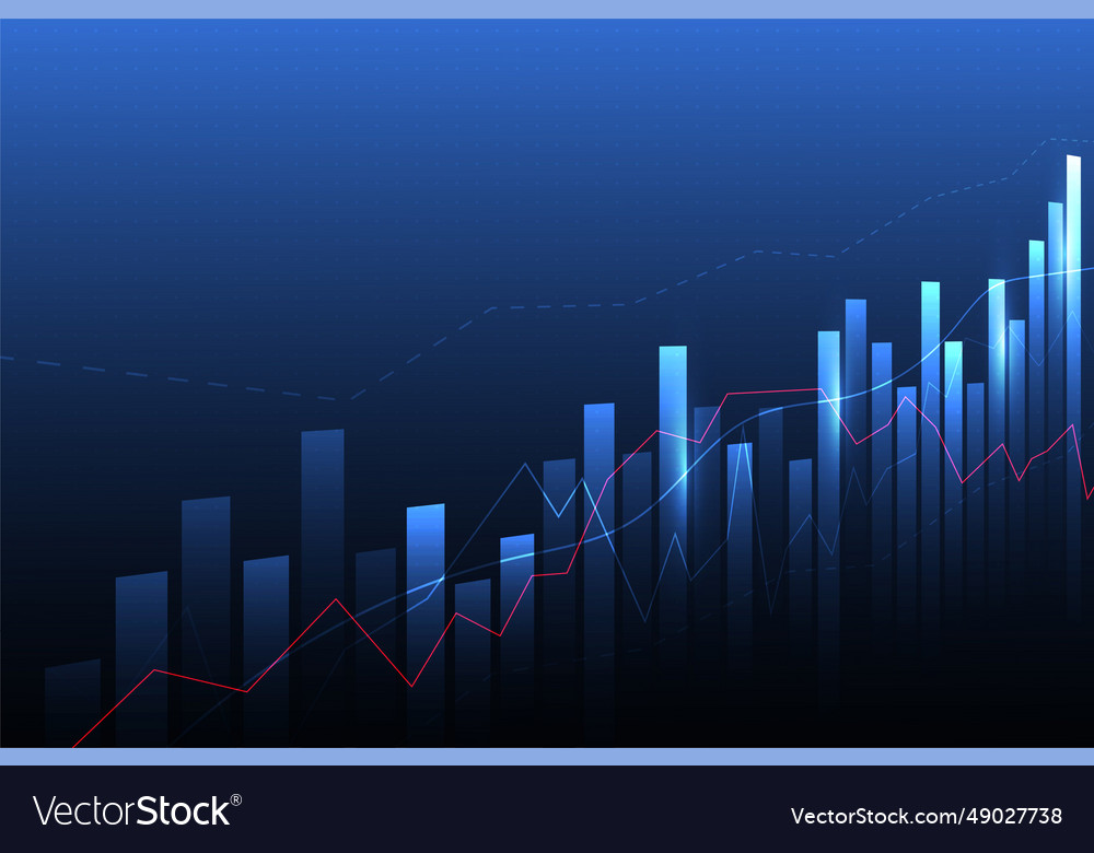 Business candle stick graph chart of stock market Vector Image