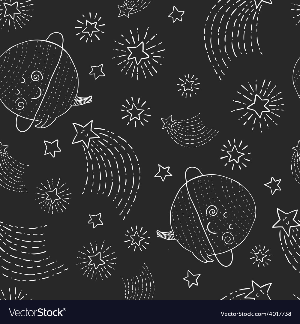 Cosmic Space Background with Planets and Stars