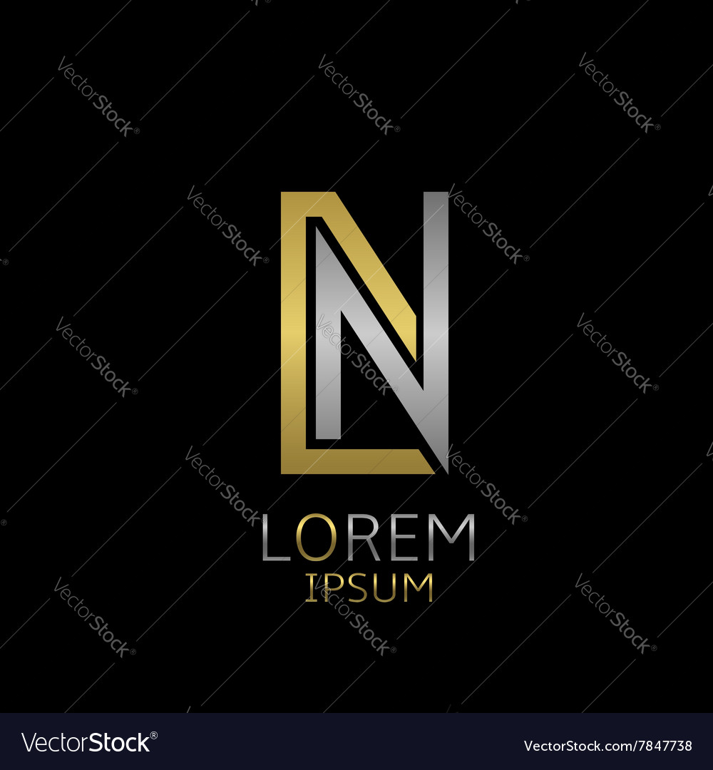 Dn letters logo Royalty Free Vector Image - VectorStock