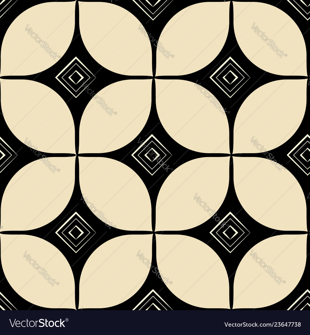 Geometric Retro Pattern - Block Print