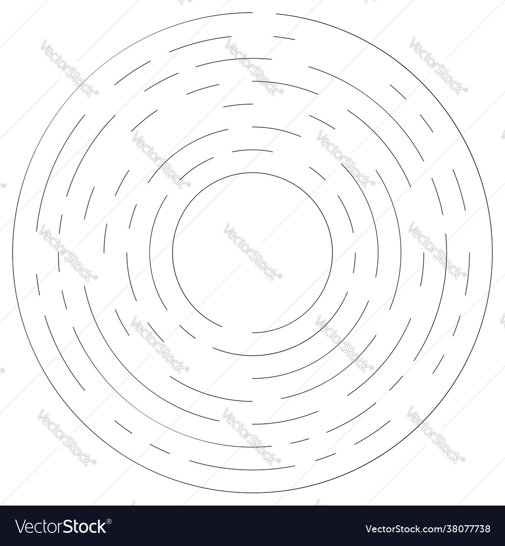 Gyrate rotating segmented lines circular element vector image Gyrate rotating segmented lines circular element