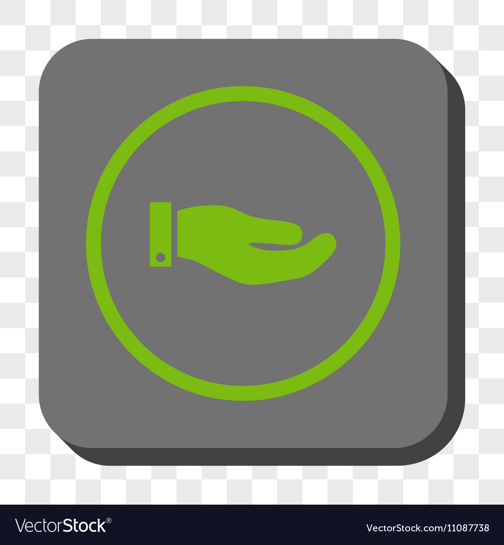 Hand rounded square button