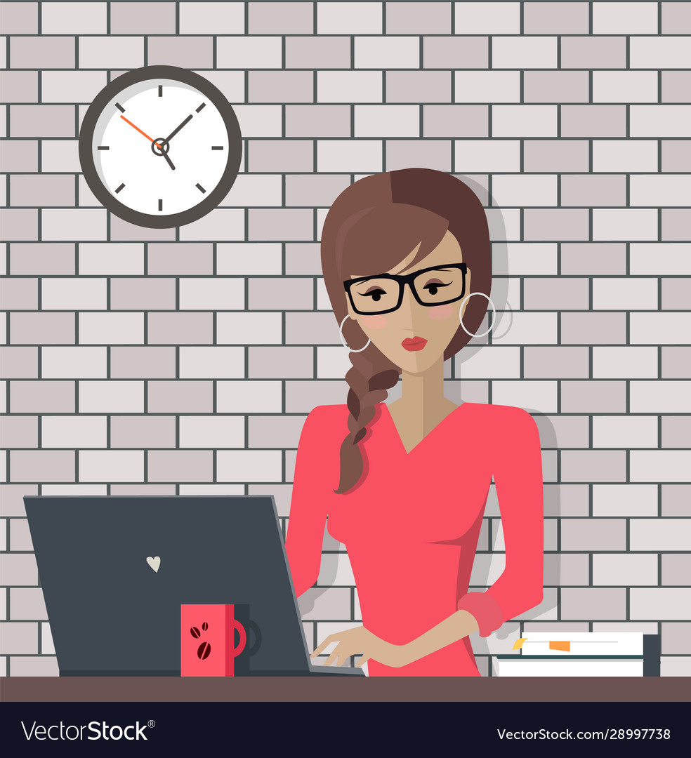 Manager working with computer in office
