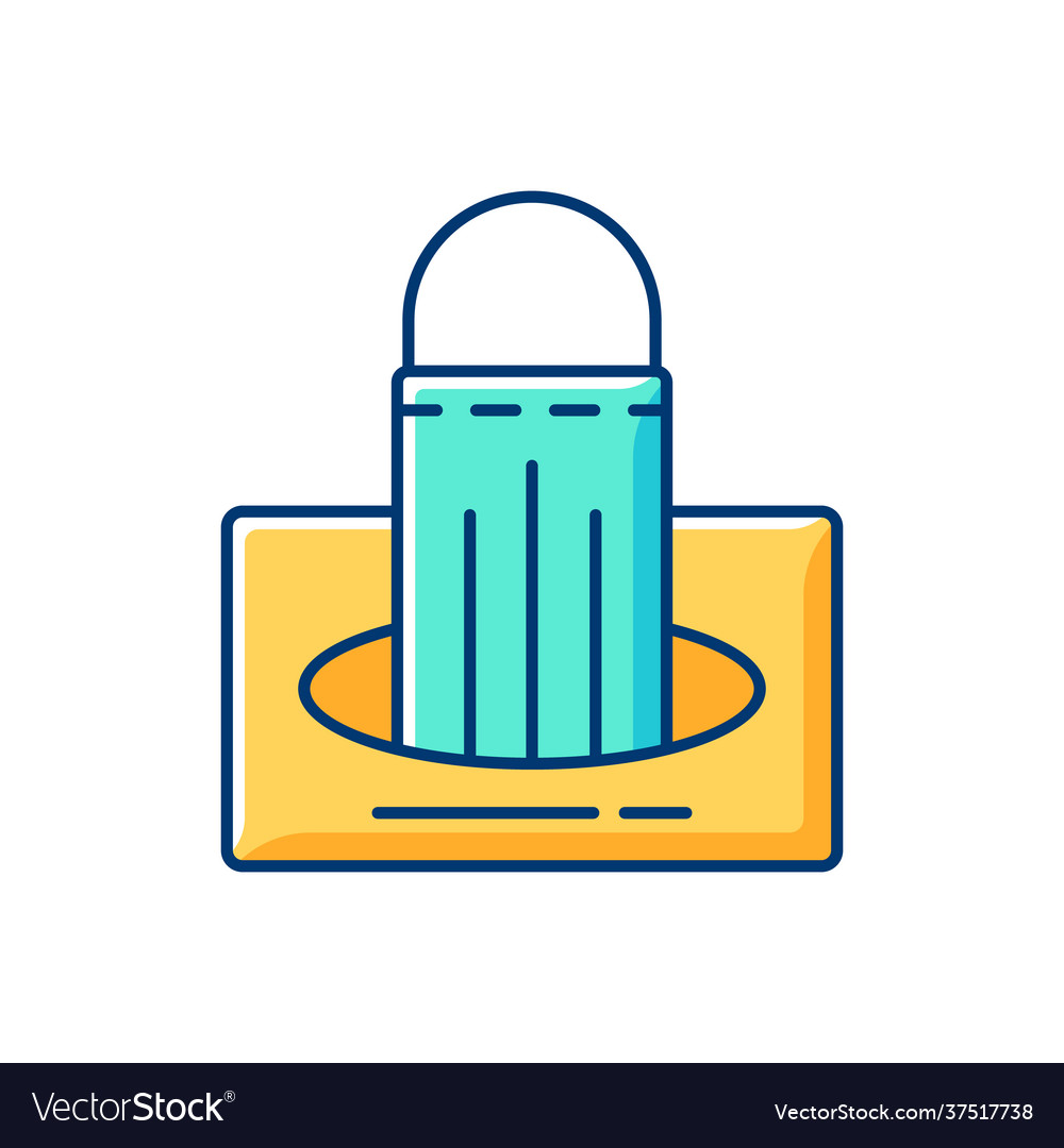 Masks in box rgb color icon Royalty Free Vector Image