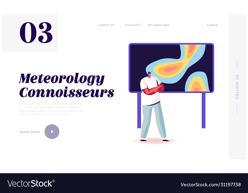 Meteorologischer Bericht Landing Page Template tv