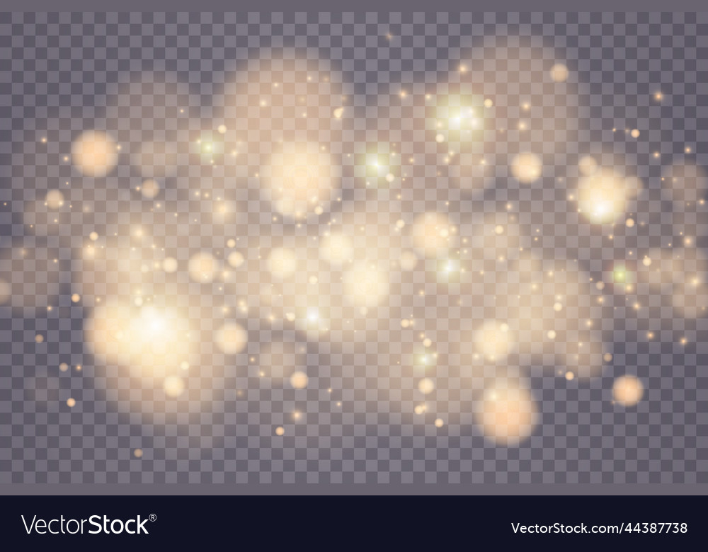 Shining bokeh isolated on transparent background