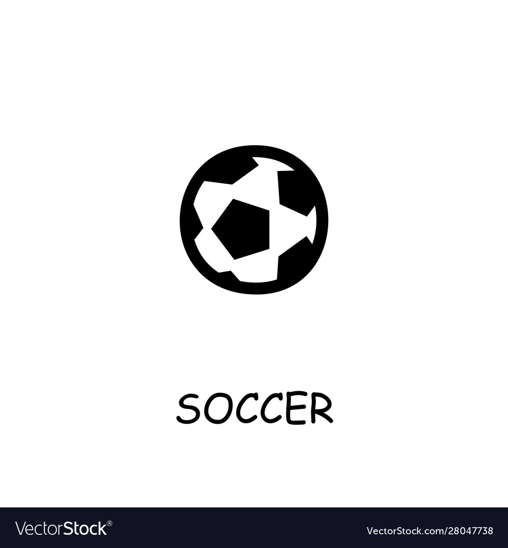 Soccer ball flat icon