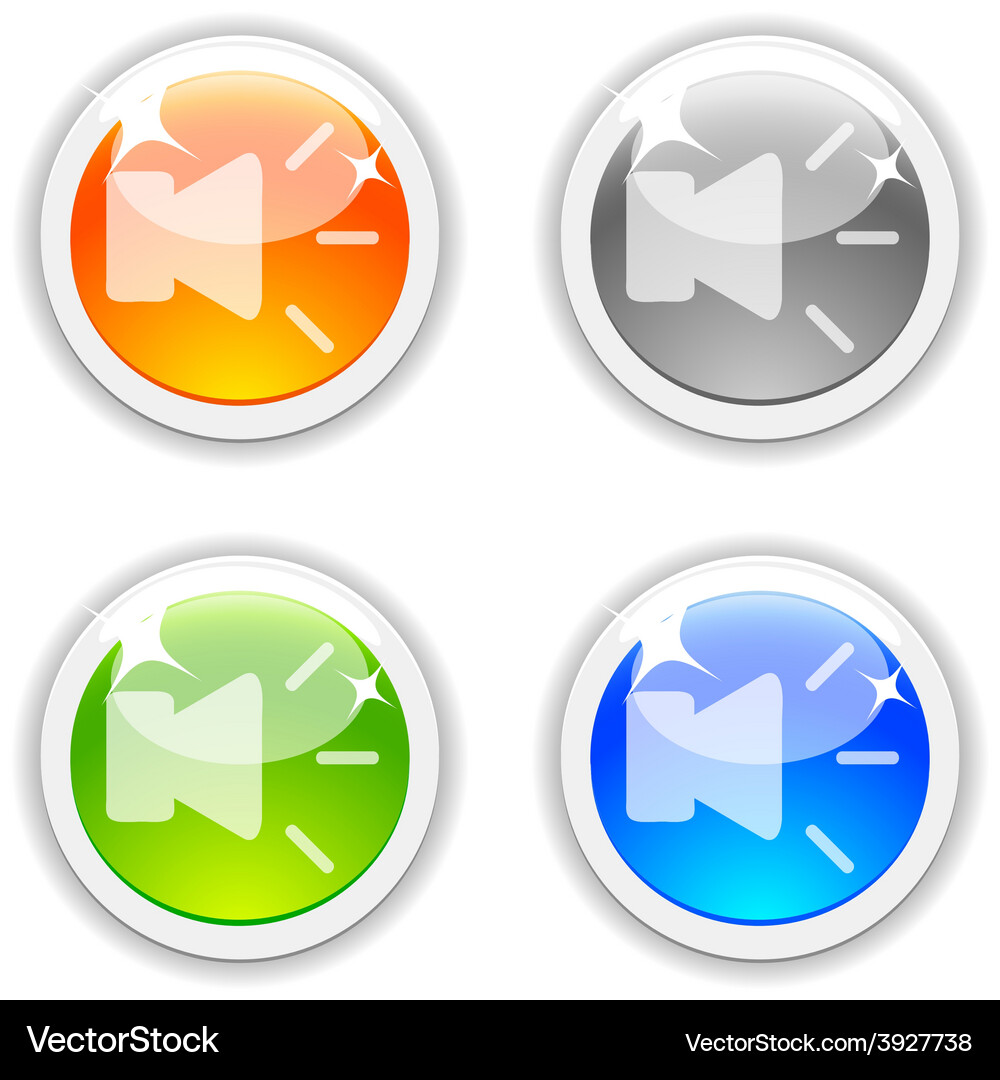 Speaker buttons Royalty Free Vector Image - VectorStock