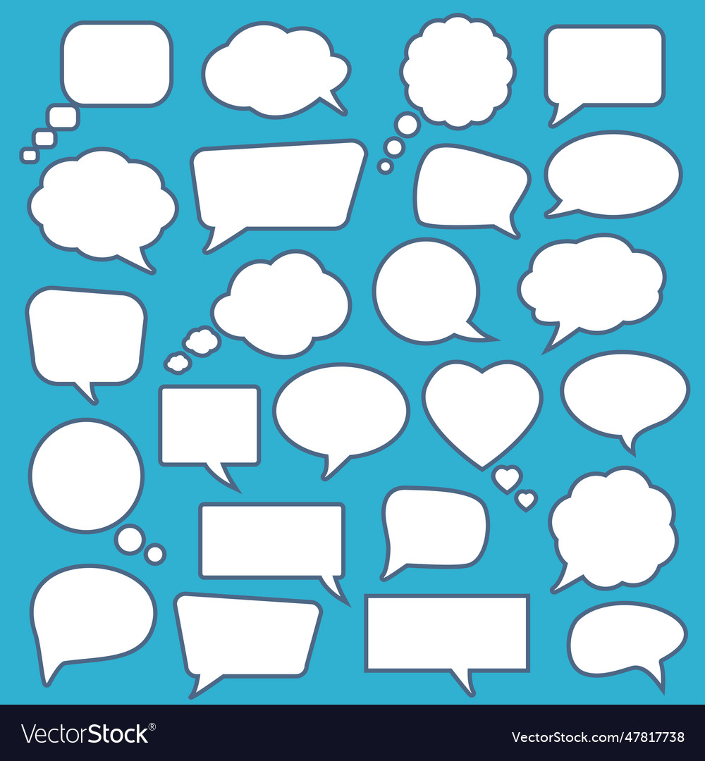 Speech bubbles set Royalty Free Vector Image - VectorStock