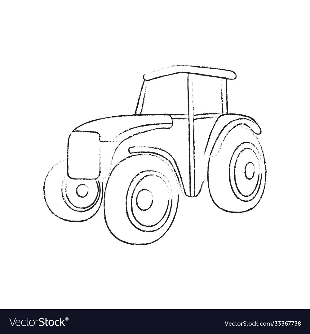Tractor icon simple line element symbol