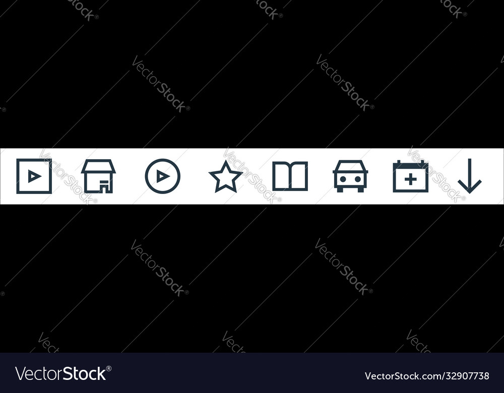 User interface line icons linear set quality Vector Image User interface line icons linear set quality