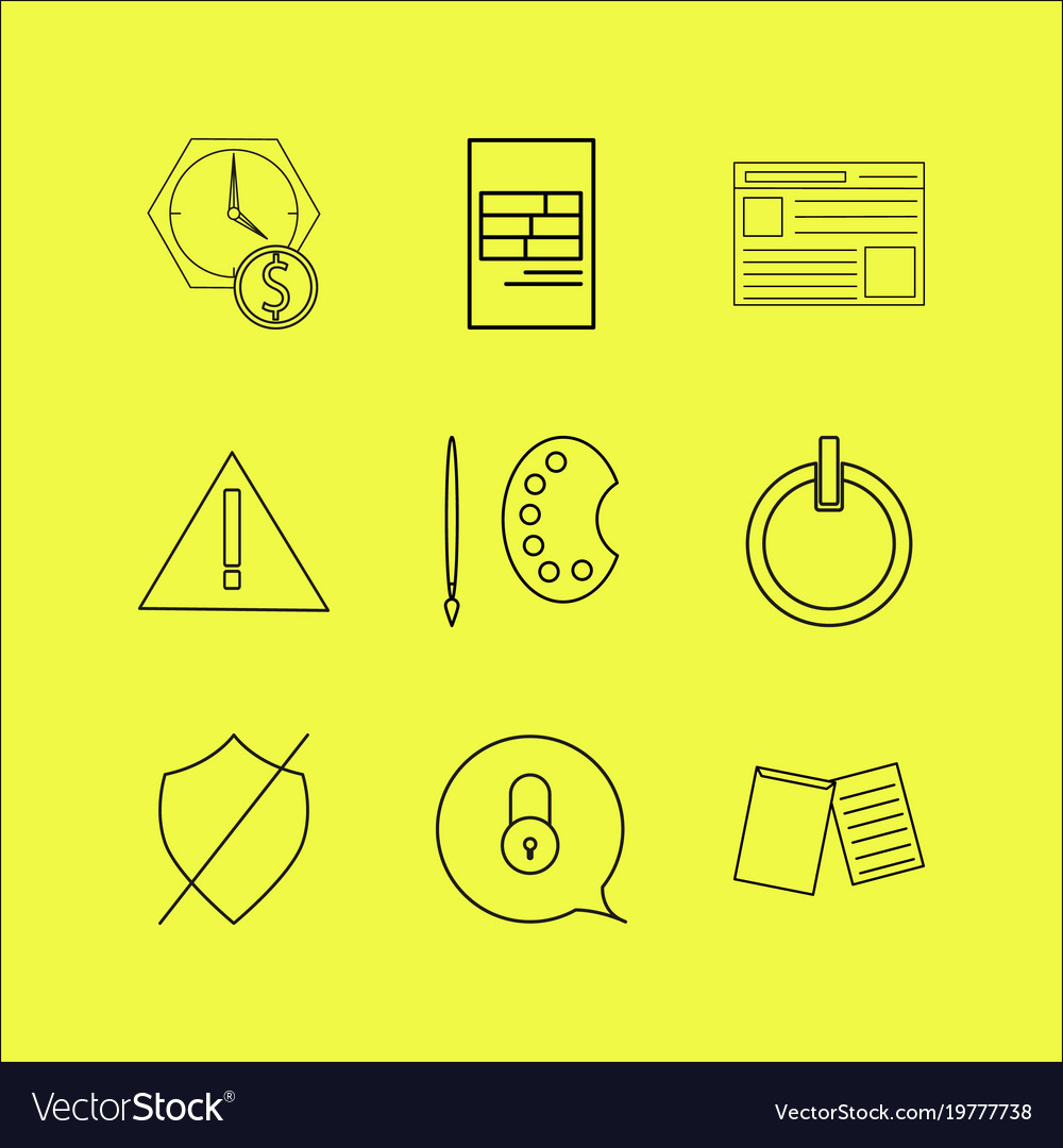 Web linear icon set simple outline icons